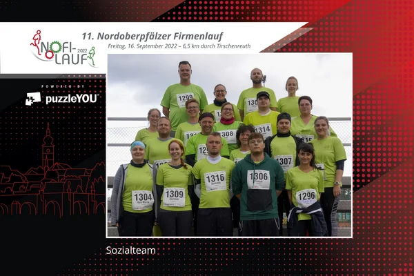 Mitarbeiter Sozialteam beim Firmenlauf